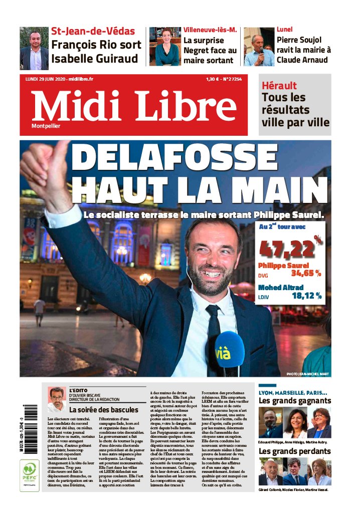 Midi Libre N°20200629 du 29 juin 2020 à télécharger sur iPad
