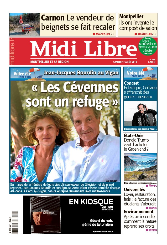 Midi Libre 17 août 2019 Abonnement à Midi Libre Pas Cher avec le BOUQUET INFO ePresse.fr