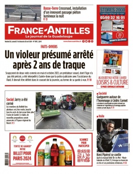 France-antilles Guadeloupe N°15972 du 26 avril 2024 à télécharger sur iPad