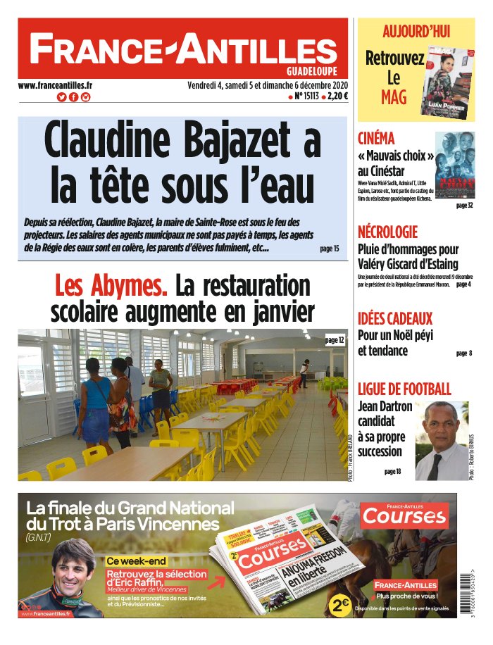 France-antilles Guadeloupe 04 décembre 2020 Abonnement France-Antilles Guadeloupe Pas Cher avec le BOUQUET ePresse.fr