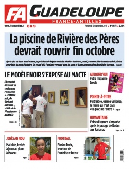 France-antilles Guadeloupe N°14871 du 06 septembre 2019 à télécharger sur iPad