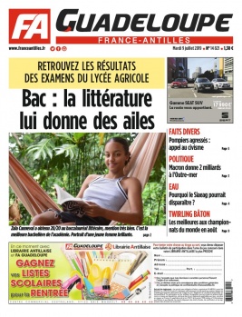 France-antilles Guadeloupe N°14821 du 09 juillet 2019 à télécharger sur iPad