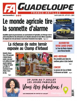 France-antilles Guadeloupe N°14814 du 01 juillet 2019 à télécharger sur iPad