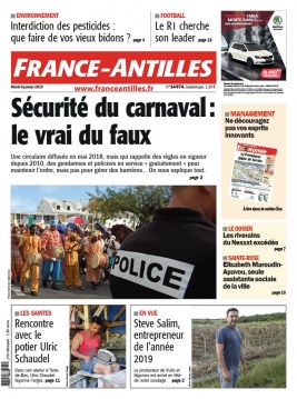 France-antilles Guadeloupe N°14674 du 08 janvier 2019 à télécharger sur iPad