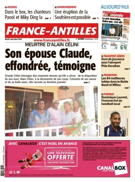 France-antilles Guadeloupe N°14646 du 04 décembre 2018 à télécharger sur iPad
