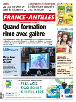 France-antilles Guadeloupe N°14603 du 13 octobre 2018 à télécharger sur iPad