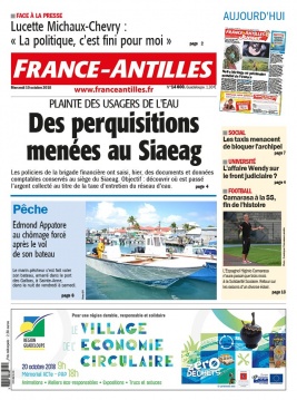 France-antilles Guadeloupe N°14600 du 10 octobre 2018 à télécharger sur iPad