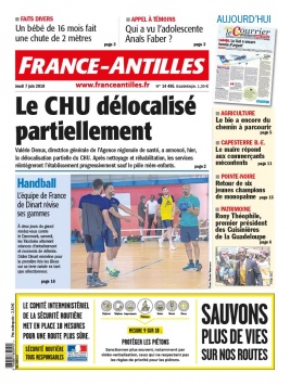 France-antilles Guadeloupe N°14495 du 07 juin 2018 à télécharger sur iPad