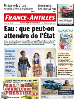 France-antilles Guadeloupe N°14418 du 05 mars 2018 à télécharger sur iPad