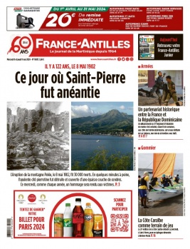 France-antilles Martinique N°20240508 du 08 mai 2024 à télécharger sur iPad