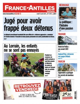 France-antilles Martinique N°20200813 du 13 août 2020 à télécharger sur iPad