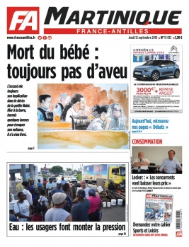 France-antilles Martinique N°15832 du 12 septembre 2019 à télécharger sur iPad