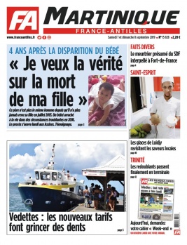 France-antilles Martinique N°15828 du 07 septembre 2019 à télécharger sur iPad