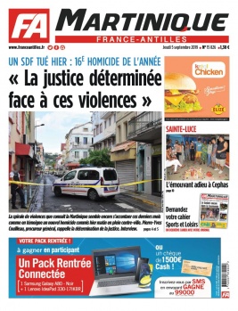 France-antilles Martinique N°15826 du 05 septembre 2019 à télécharger sur iPad