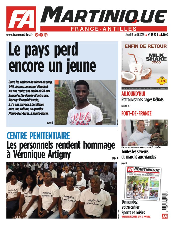 france antilles martinique d'aujourd'hui