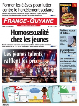 France-Guyane N°8725 du 02 octobre 2017 à télécharger sur iPad