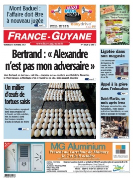 France-Guyane N°8729 du 06 octobre 2017 à télécharger sur iPad