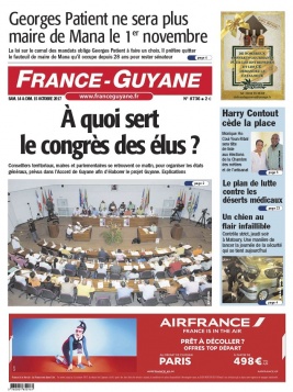 France-Guyane N°8736 du 14 octobre 2017 à télécharger sur iPad