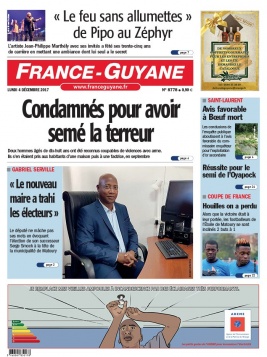 France-Guyane N°8778 du 04 décembre 2017 à télécharger sur iPad