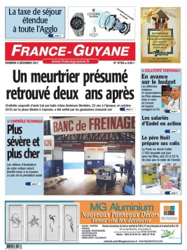 France-Guyane N°8782 du 08 décembre 2017 à télécharger sur iPad