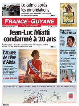 France-Guyane N°8787 du 14 décembre 2017 à télécharger sur iPad