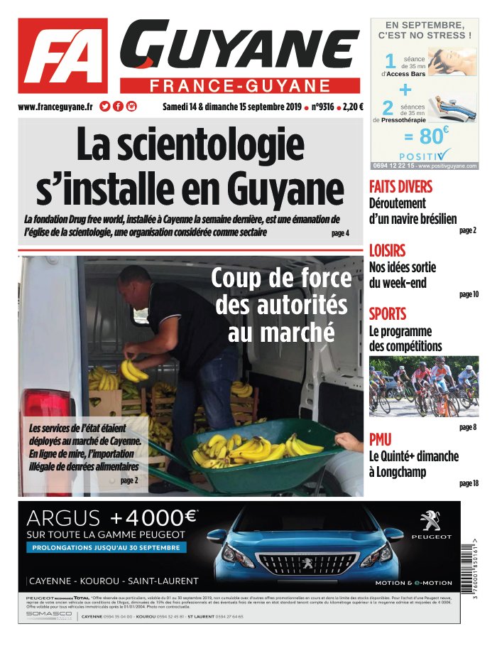France-Guyane 14 septembre 2019 Abonnement France-Guyane Pas Cher avec le BOUQUET ePresse.fr