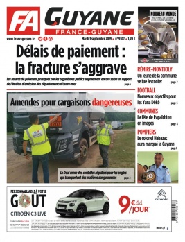France-Guyane N°9307 du 03 septembre 2019 à télécharger sur iPad