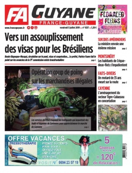 France-Guyane N°9257 du 05 juillet 2019 à télécharger sur iPad