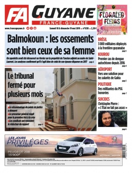 France-Guyane N°9219 du 18 mai 2019 à télécharger sur iPad