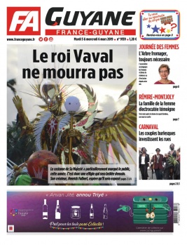 France-Guyane N°9159 du 05 mars 2019 à télécharger sur iPad