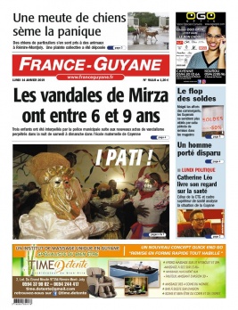France-Guyane N°9116 du 14 janvier 2019 à télécharger sur iPad