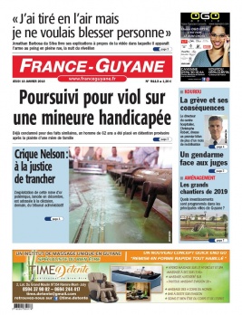 France-Guyane N°9113 du 10 janvier 2019 à télécharger sur iPad