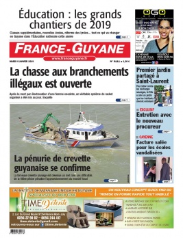 France-Guyane N°9111 du 08 janvier 2019 à télécharger sur iPad