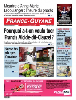 France-Guyane N°9083 du 04 décembre 2018 à télécharger sur iPad