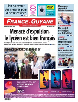 France-Guyane N°9030 du 02 octobre 2018 à télécharger sur iPad