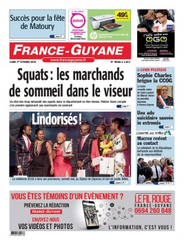 France-Guyane N°9029 du 01 octobre 2018 à télécharger sur iPad