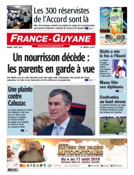 France-Guyane N°8983 du 07 août 2018 à télécharger sur iPad