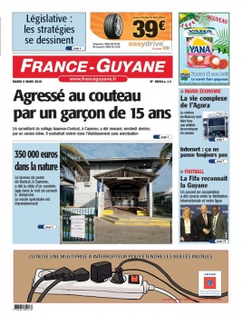 France-Guyane N°8854 du 06 mars 2018 à télécharger sur iPad