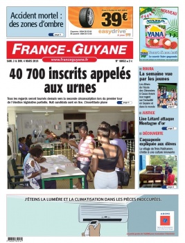 France-Guyane N°8852 du 03 mars 2018 à télécharger sur iPad