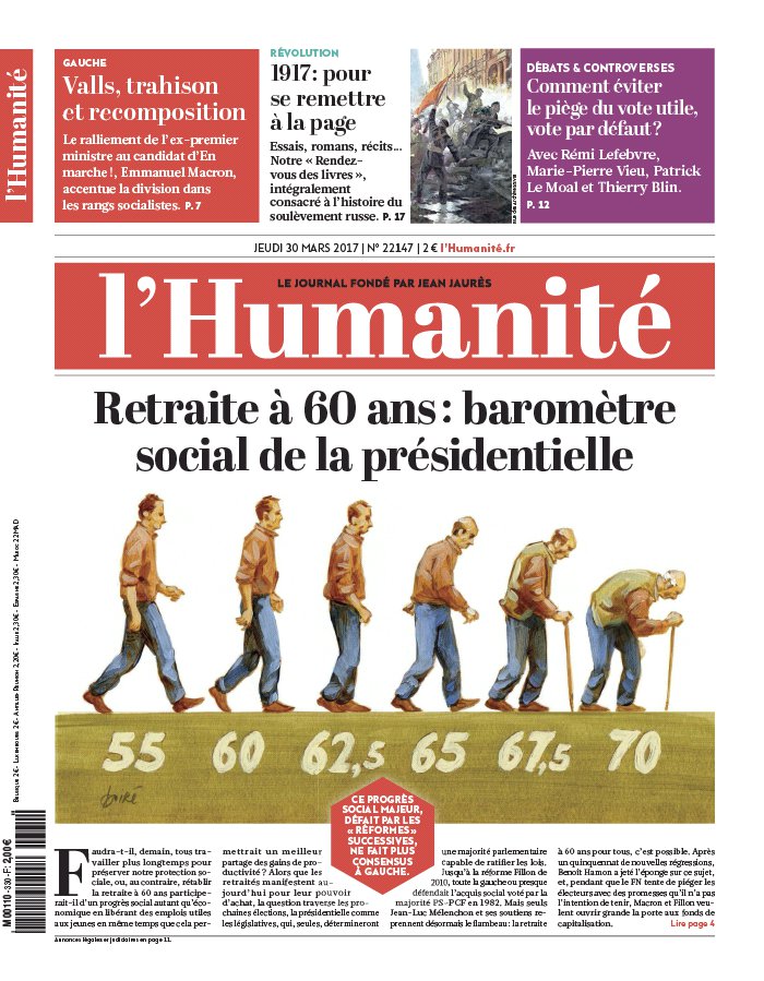 L'Humanité N°22147 Du 30 Mars 2017 à Télécharger Sur IPad