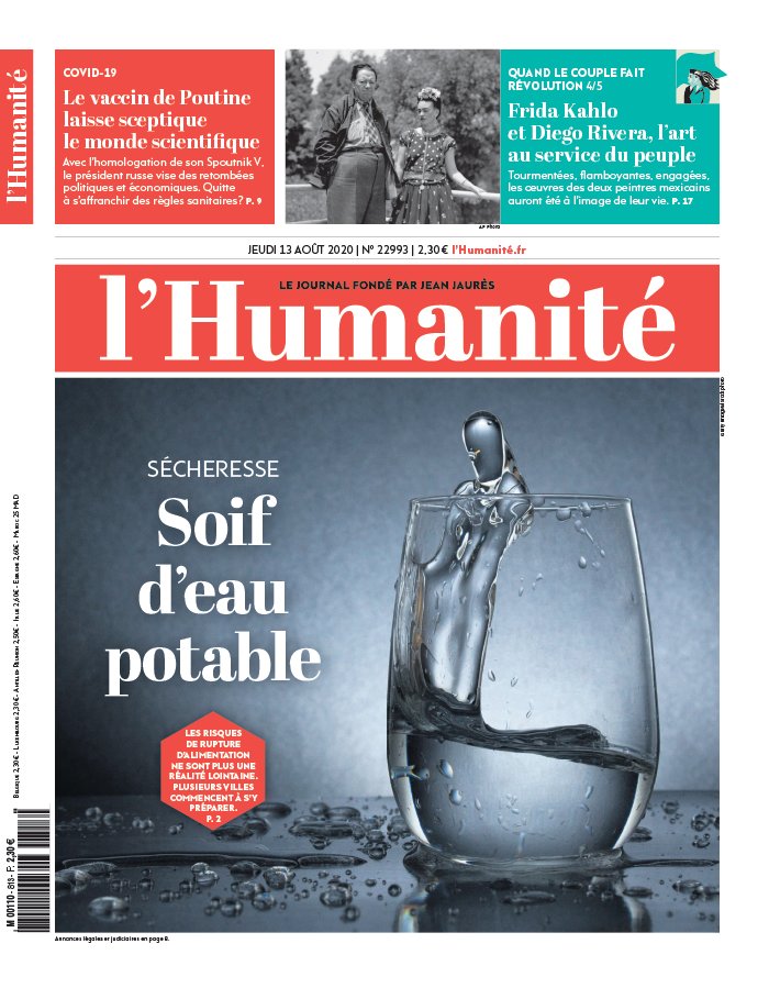 L'Humanité 13 août 2020 Abonnement à L’Humanité Pas Cher avec le BOUQUET INFO ePresse.fr