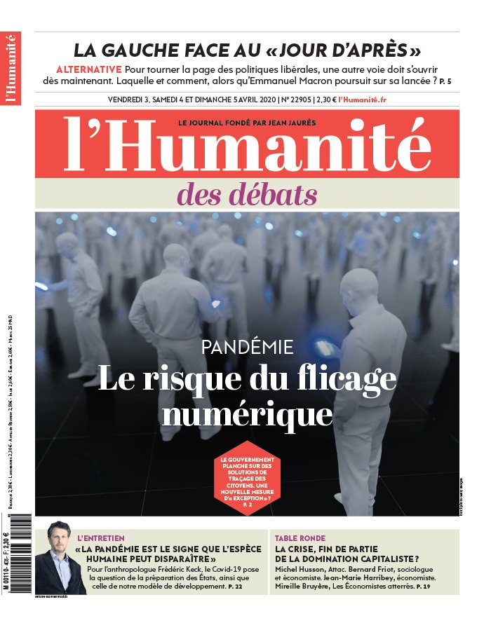 L'Humanité 03 avril 2020 Abonnement à L’Humanité Pas Cher avec le BOUQUET INFO ePresse.fr