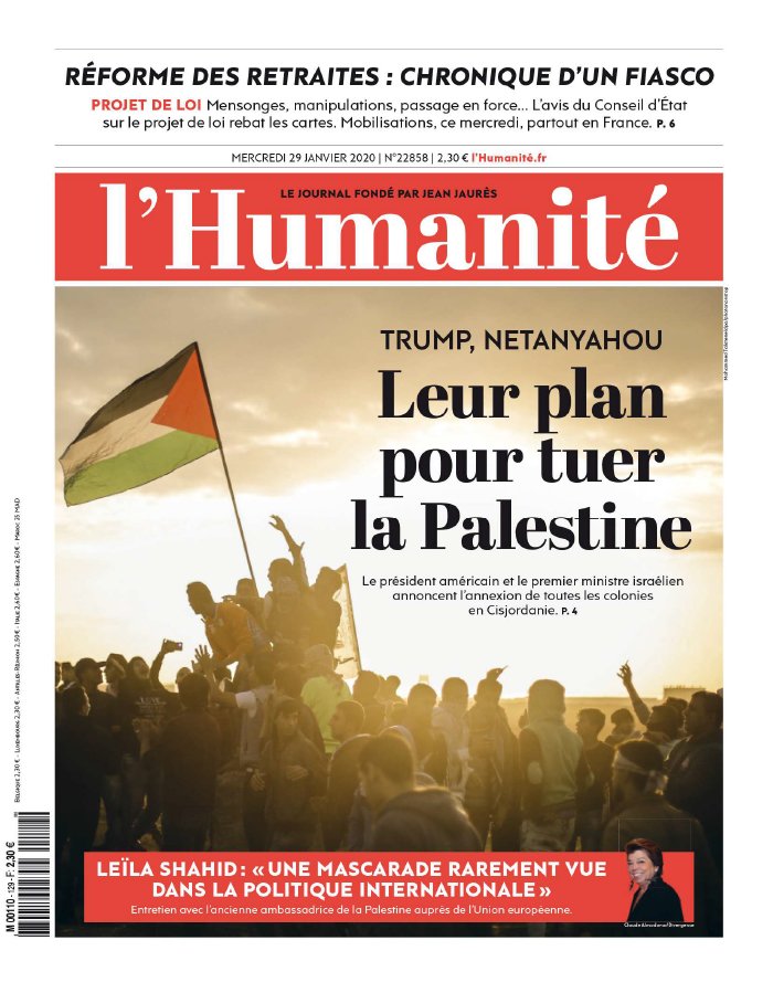 L'Humanité 29 janvier 2020 Abonnement à L’Humanité Pas Cher avec le BOUQUET INFO ePresse.fr
