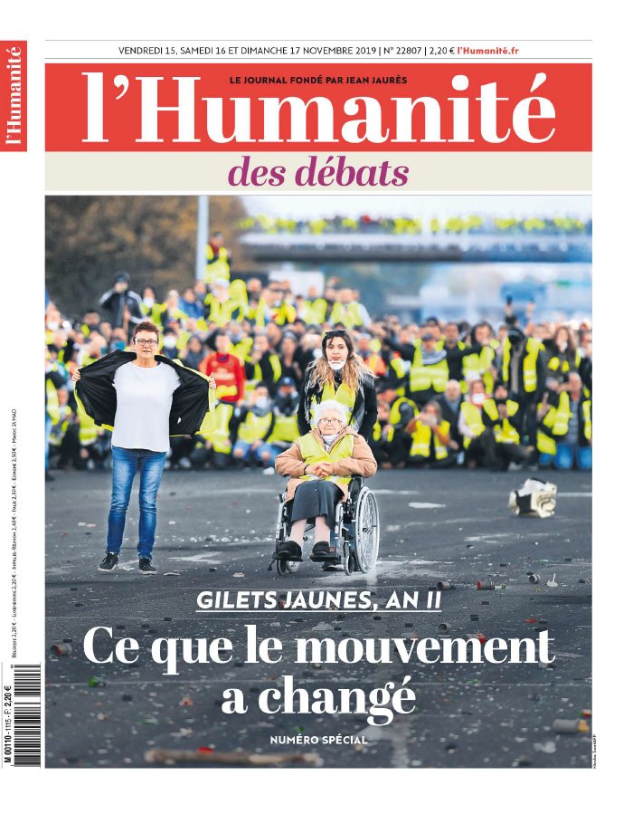 L'Humanité 15 novembre 2019 Abonnement à L’Humanité Pas Cher avec le BOUQUET INFO ePresse.fr