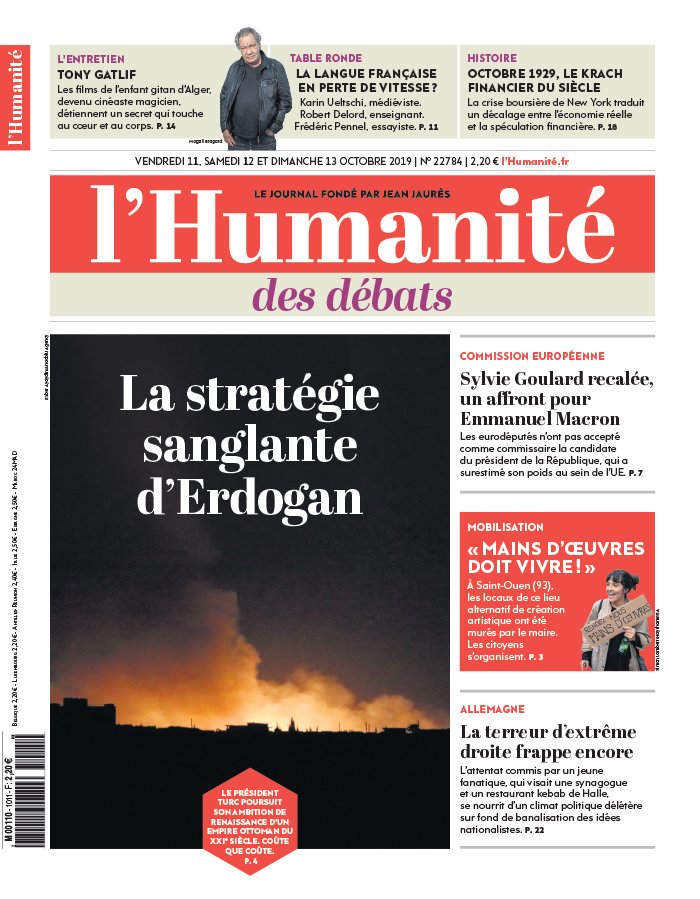 L'Humanité 11 octobre 2019 L'Humanité N°22784 du 11 octobre 2019 à télécharger sur iPad