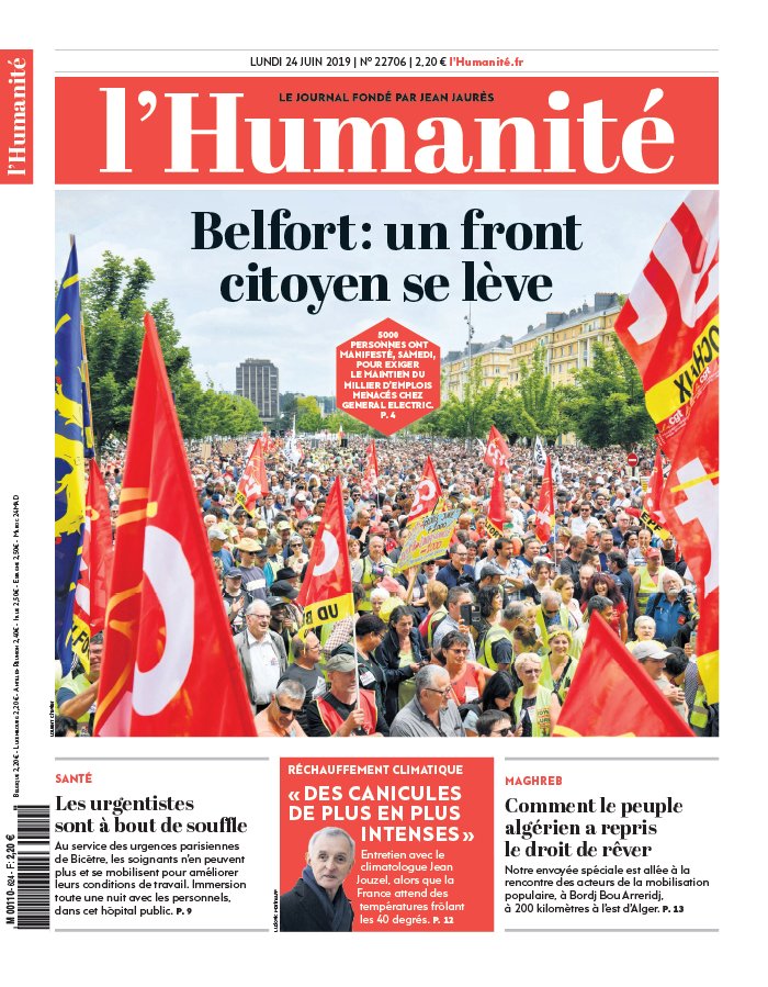 L'Humanité 24 juin 2019 L'Humanité N°22706 du 24 juin 2019 à télécharger sur iPad
