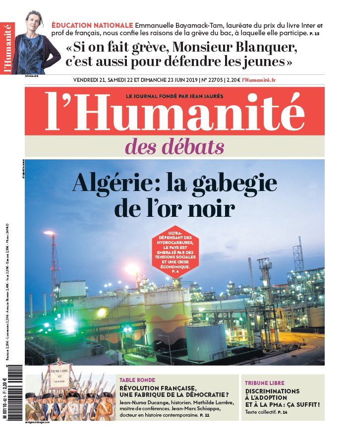 L'Humanité 21 juin 2019 L'Humanité N°22705 du 21 juin 2019 à télécharger sur iPad