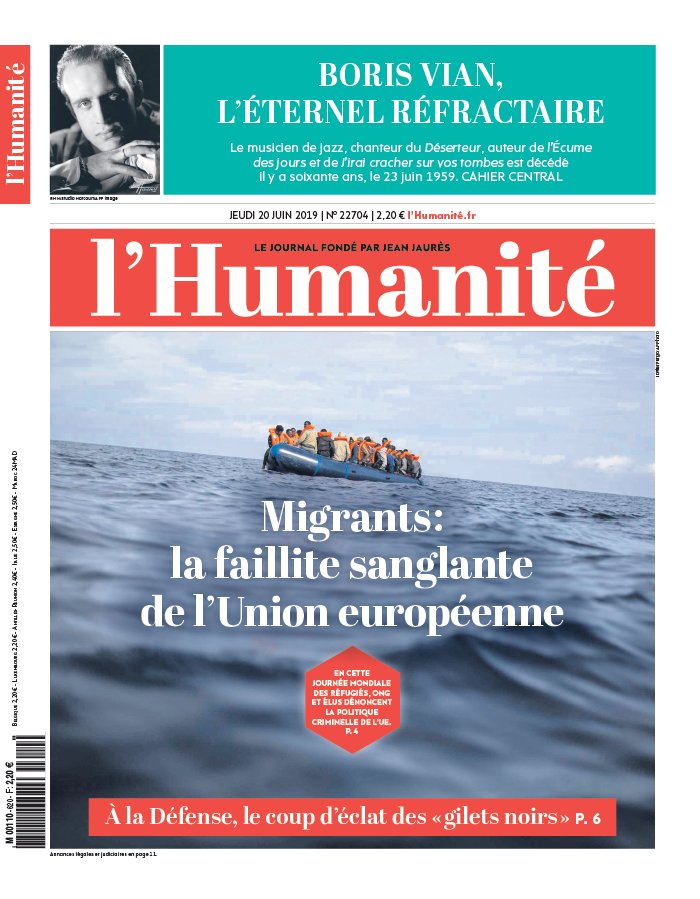 L'Humanité 20 juin 2019 L'Humanité N°22704 du 20 juin 2019 à télécharger sur iPad