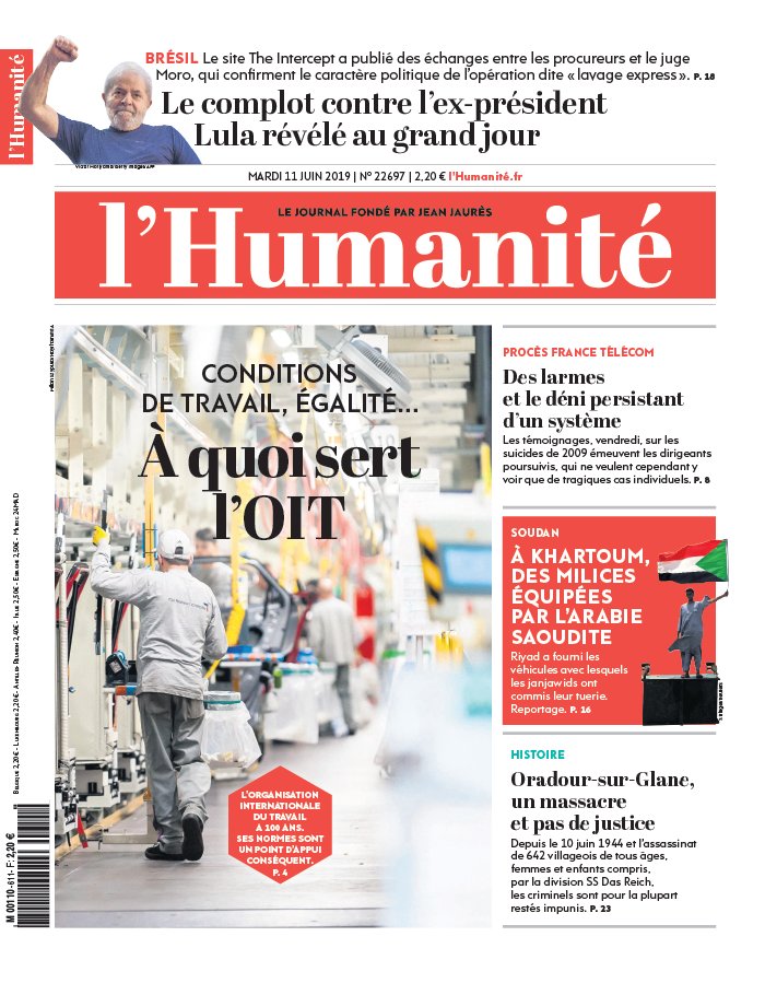 L'Humanité 11 juin 2019 L'Humanité N°22697 du 11 juin 2019 à télécharger sur iPad
