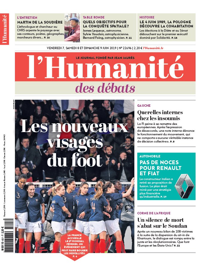 L'Humanité 07 juin 2019 L'Humanité N°22696 du 07 juin 2019 à télécharger sur iPad